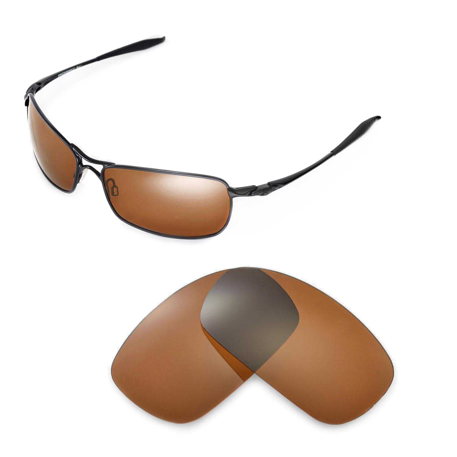 Walleva Polarized Brown Replacement Lenses For Oakley Crosshair 2.0